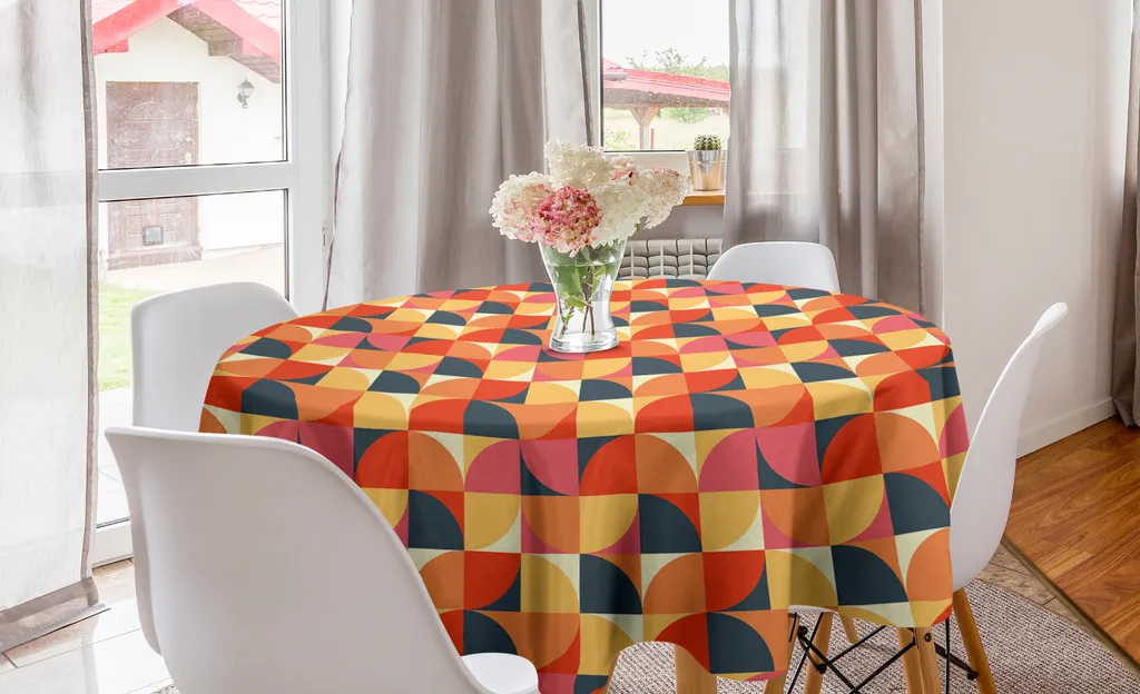 Tovaglia Rotonda Antimacchia ABAKUHAUS 150cm - Ideale per Famiglie