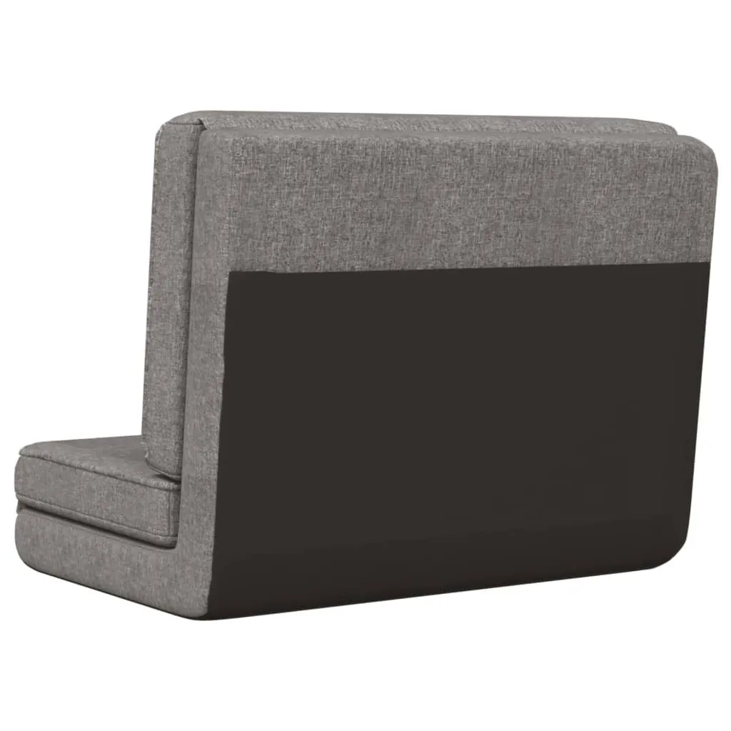 Chaise de sol pliable gris clair - Idéal lecture, gaming et repos