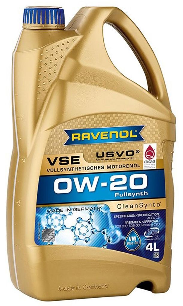 RAVENOL VSE für 0W-20 4 Liter Motoröl Motorenöl C20 508 00 509 00 WSS-M2C956-A1 Öl