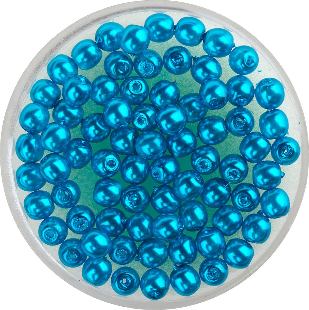 PRACHT Crystal Renaissance Glaswachsperlen 4mm 75 Stück Türkis
