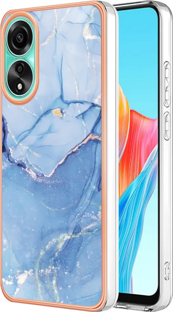 Custodia Fantasy Azzurro per Oppo A78 4G - Cover Slim Shockproof