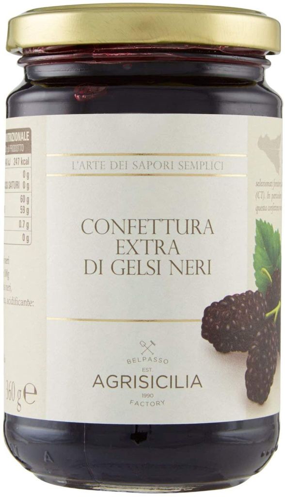 Confiture de mûres de Sicile, 360 g - Agrisicilia Image du produit 