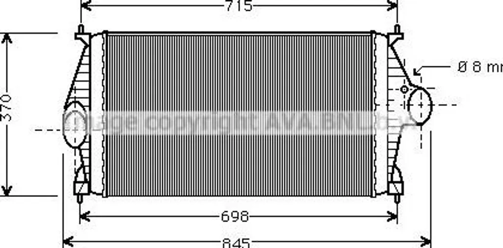 Réparer Perte de Puissance 406 - Intercooler AVA CNA4126 OE 0384F0