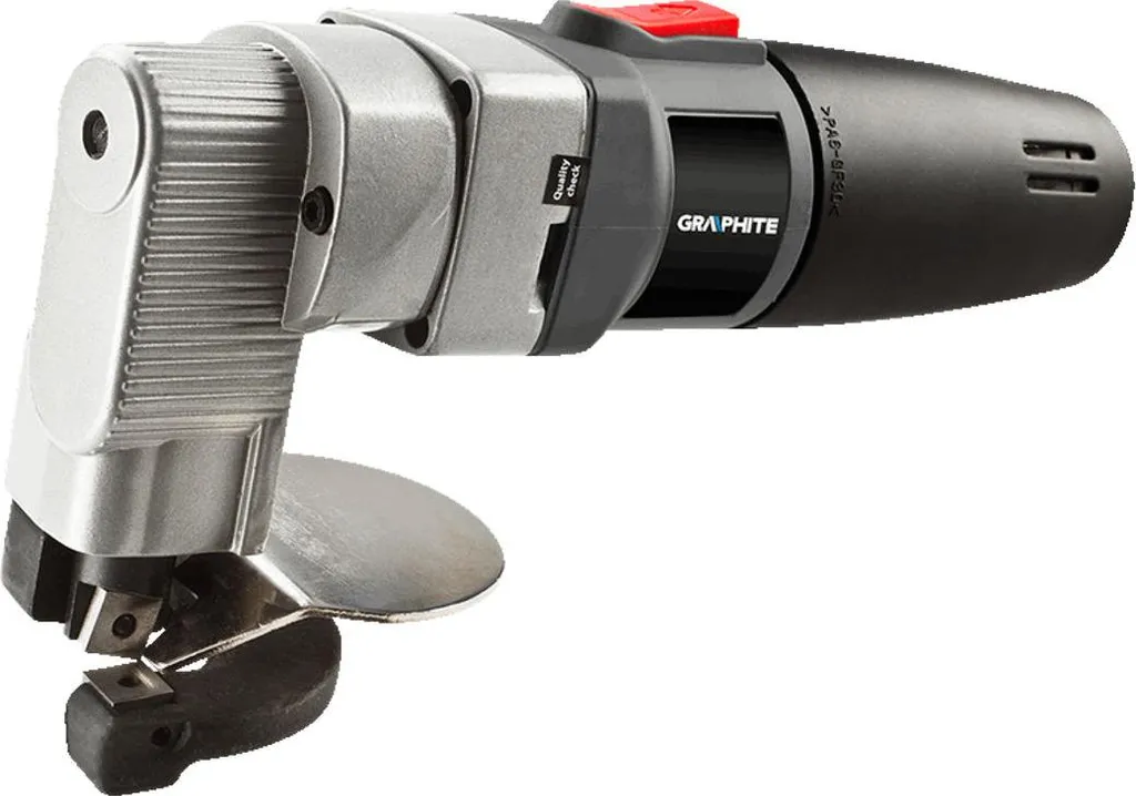 Cisaille à tôle électrique 500W GRAPHITE pour coupe droite précise