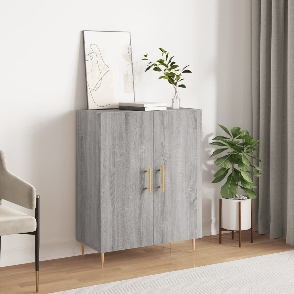 The Living Store Sideboard Grau Sonoma 69,5x34x90 cm Holzwerkstoff