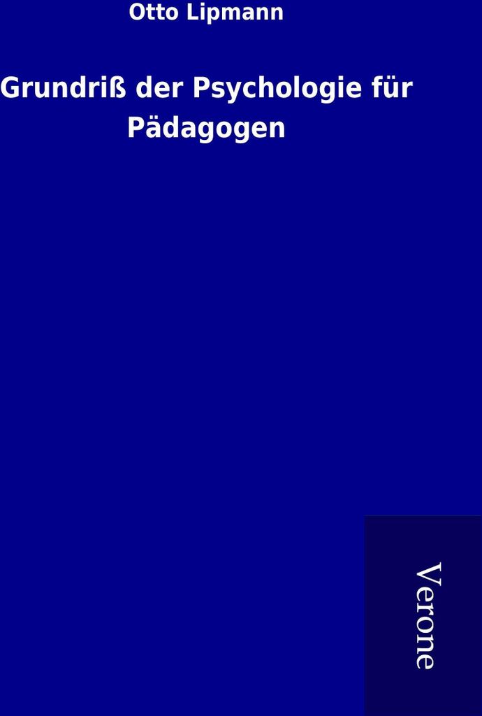 Grundriß der Psychologie für Pädagogen