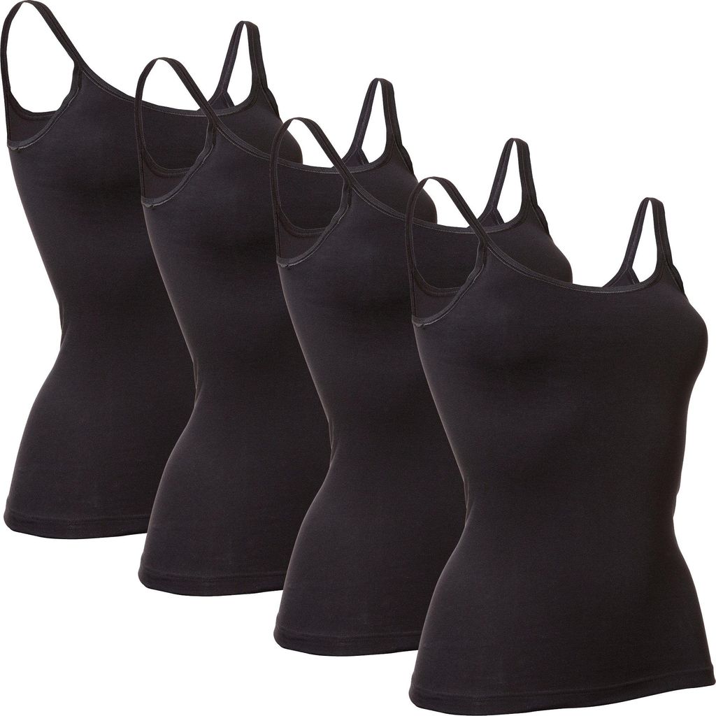 Con-ta Damen-Unterhemd 4er-Pack schwarz 40
