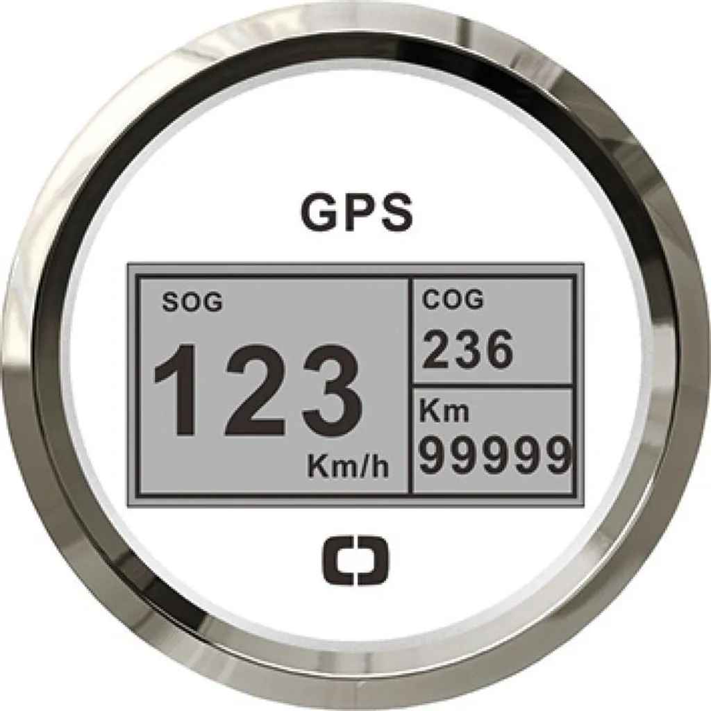 Compteur de vitesse GPS blanc poli idéal pour projet Cafe Racer 48mm