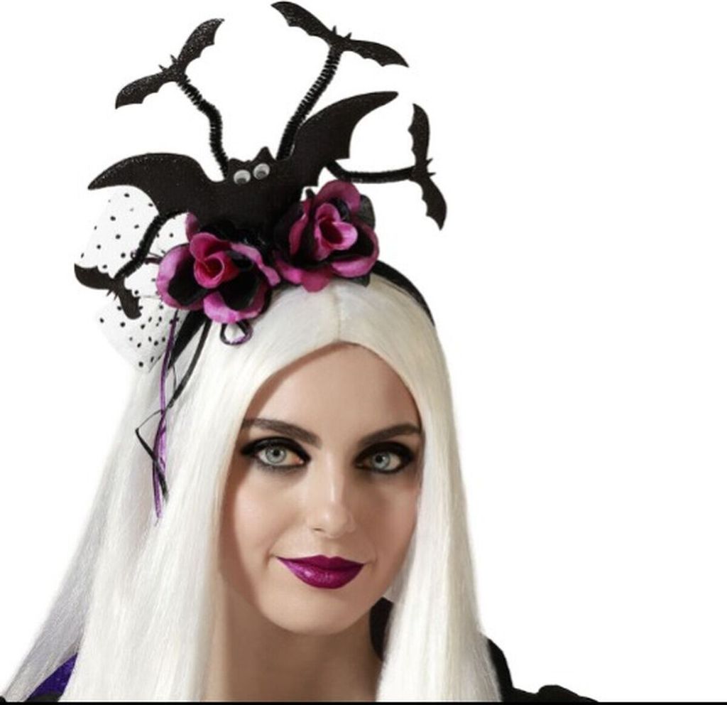 Stirnband Fledermaus Halloween Purpur