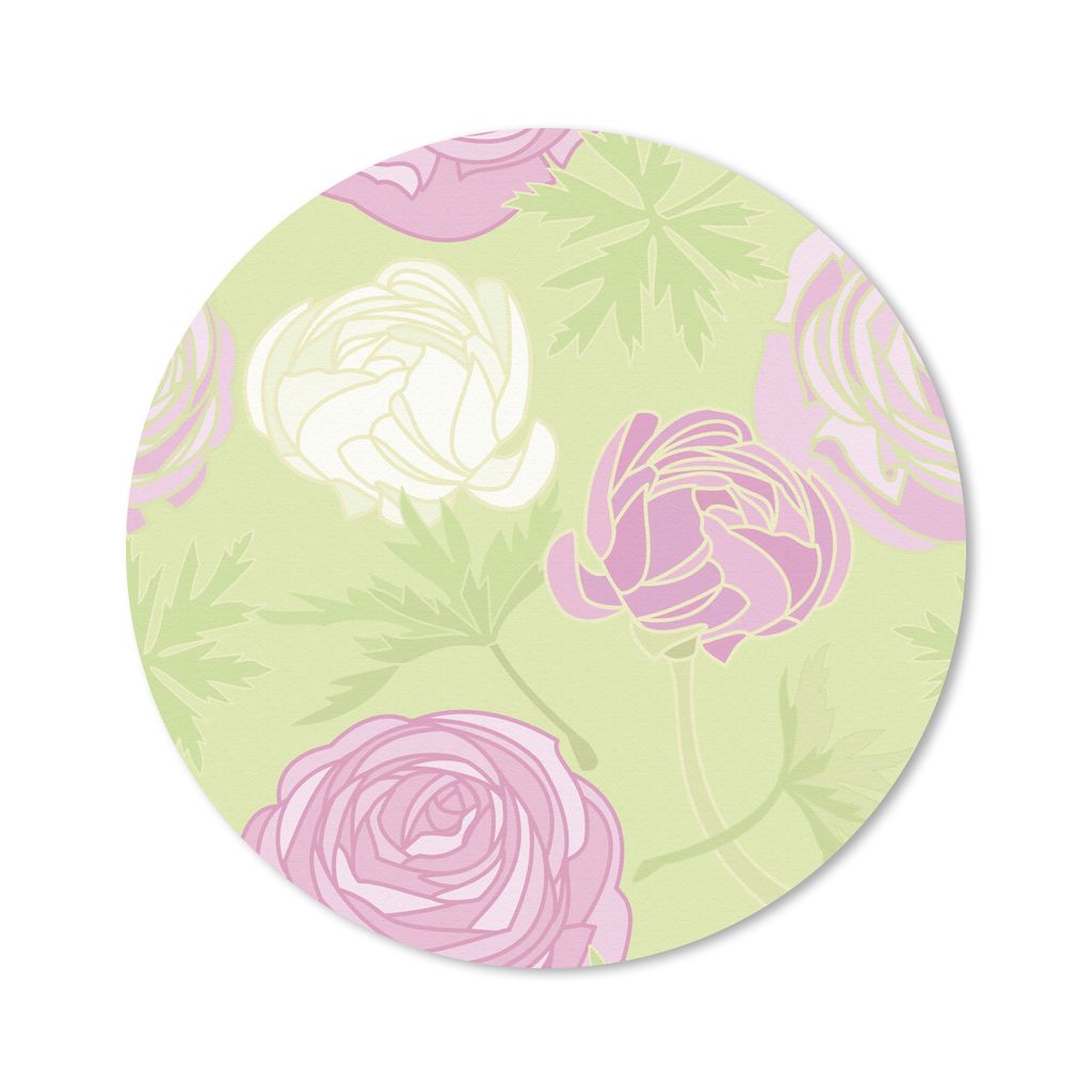 MuchoWow Mauspad Mousepad Rose - Pastell -- Muster 30x30 cm - Mousepads - Maus Mat - Pad - Mausunterlage - Tischunterlage - Schreibtischmatten