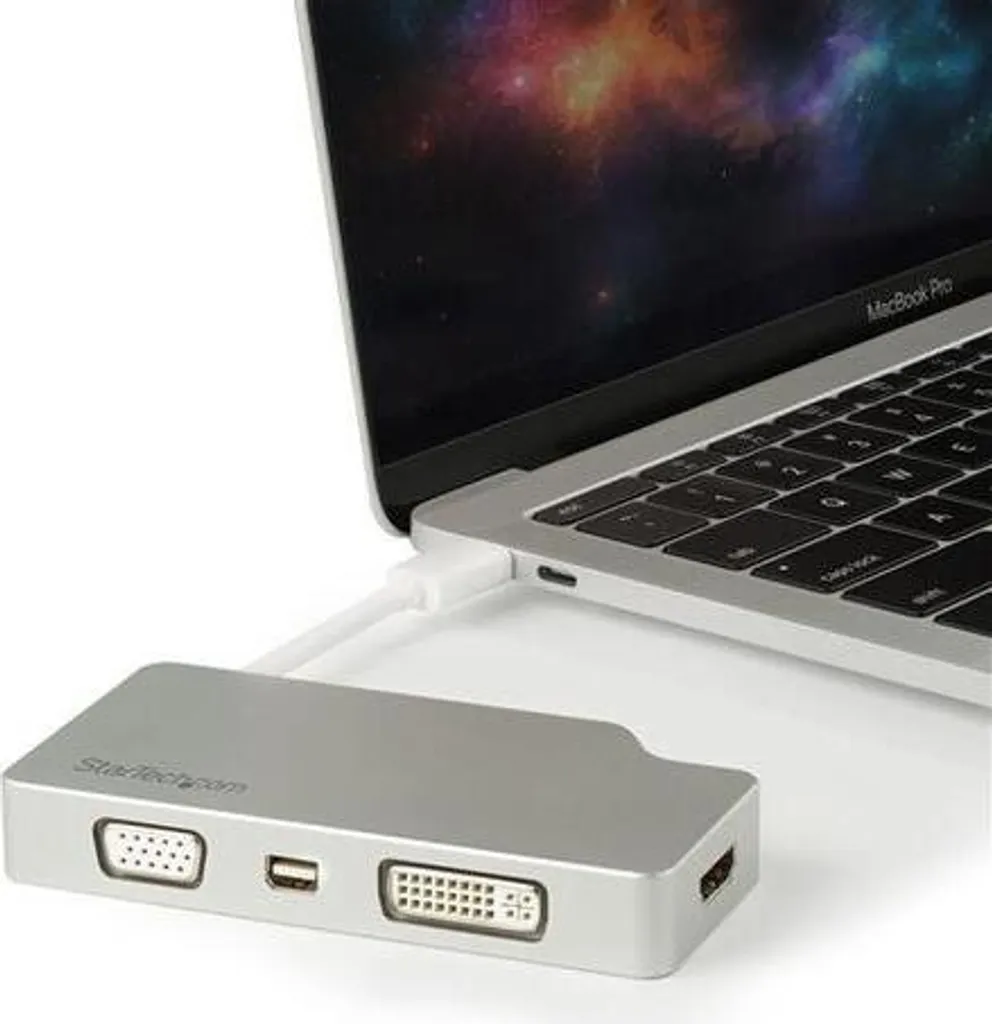 Adaptateur USB-C 4-en-1 Aluminium 4K - Vidéo HDMI VGA DVI mDP StarTech