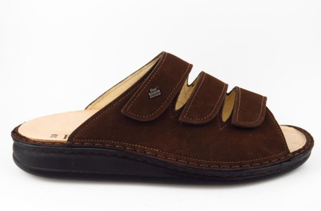 Finn Comfort Korfu Oilbuk coffee Pantolette Braun : 44 Produktbild 