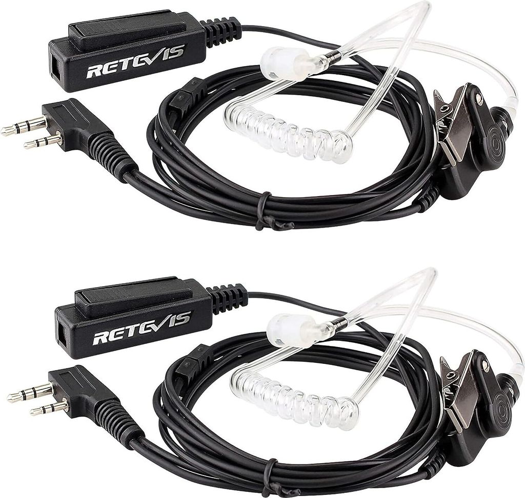 Retevis slúchadlá walkie talkie, 2kolíkové slúchadlá, Obrázok produktu 