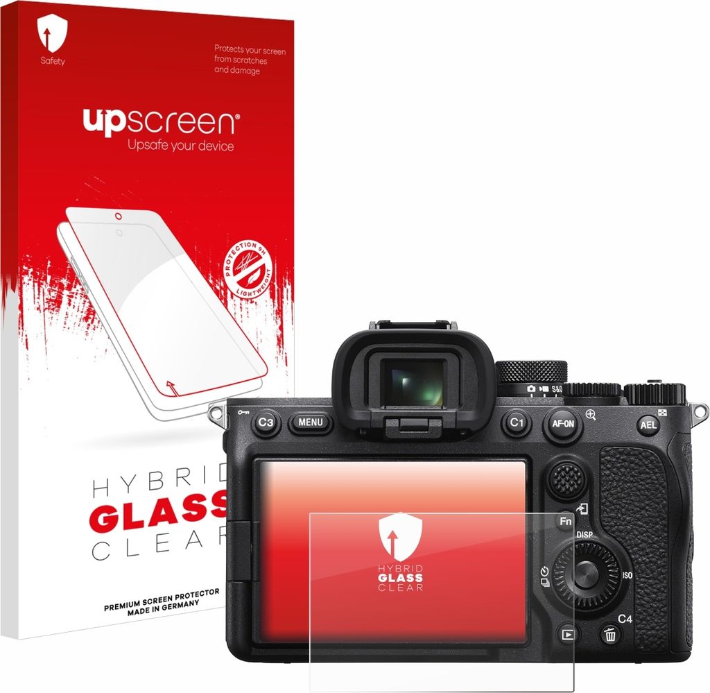 upscreen Schutzglas für Sony Alpha 7 IV Schutzfolie Panzer Folie Glas Display Schutz klar