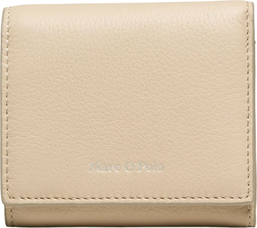Portefeuille zippé Marc O'Polo Judis beige Frosty Sand en cuir sécurisé