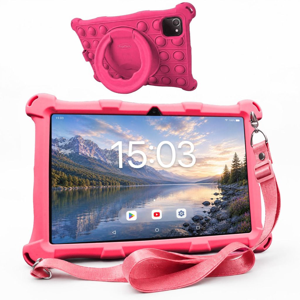 AngelTech Kindertablet XL - Android 15 - 3+4 GB RAM - 32 GB Produktbild 