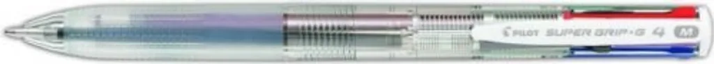 Stylo SuperGrip G4 transparent rétractable avec grip confort en caoutchouc