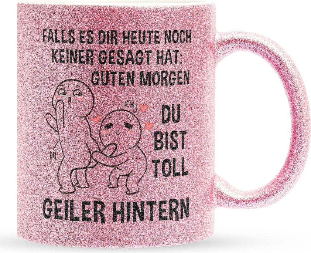 22Feels Glitzertasse Pink Jahrestag Geschenk Frauen Männer Hochzeitstag Ehefrau Ehemann Freund Freundin Valentinstag Geburtstag Weihnachten Kaffee...