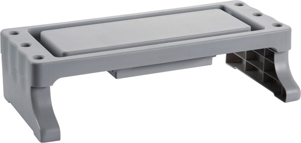 Multifunktionaler Computer Monitor Riser Ständer Support Phone Tastatur Speicherregal-Grau