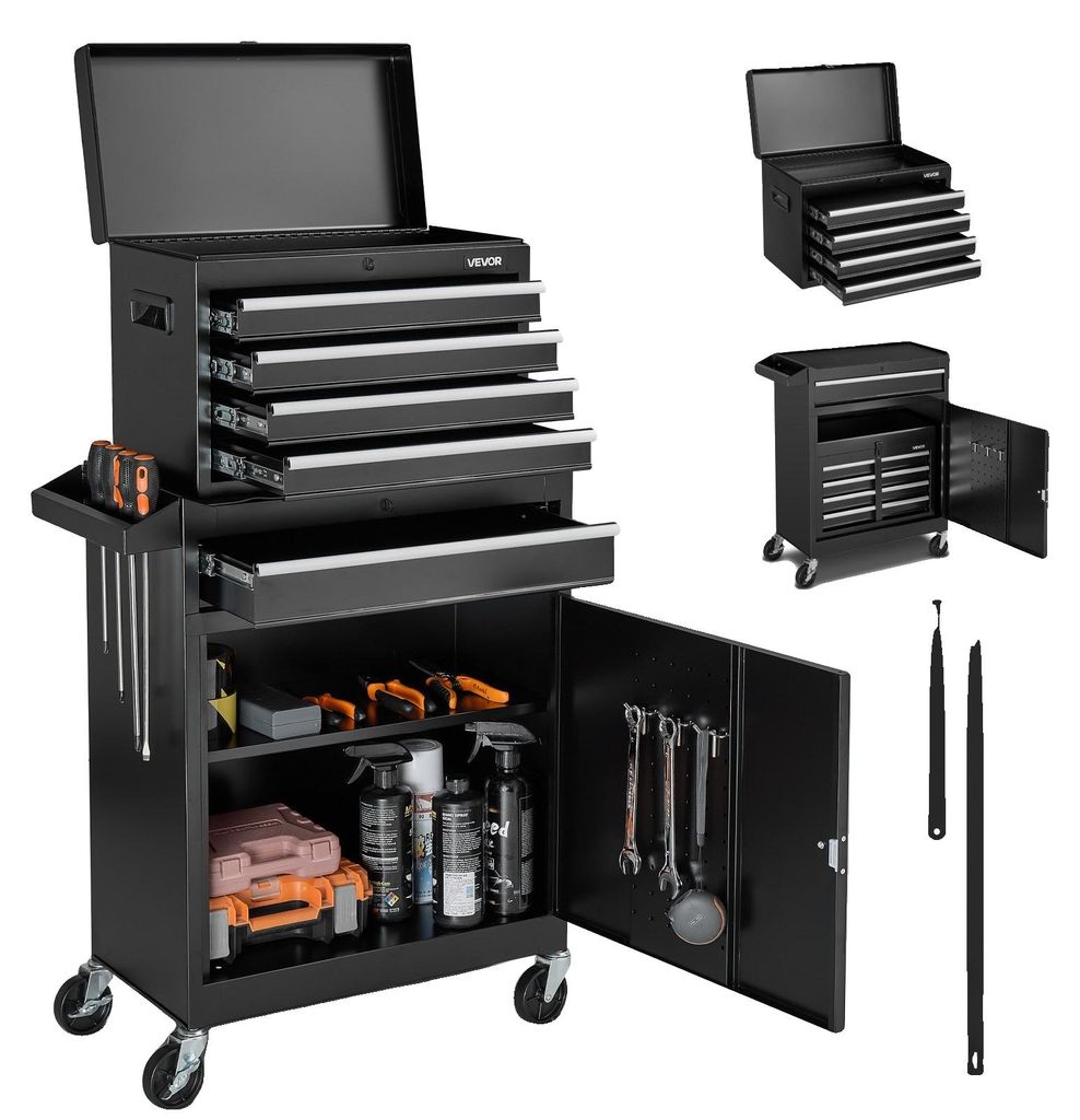 VEVOR Rollwerkzeugschrank, 2-in-1 Design, 5 Schubladen Produktbild 