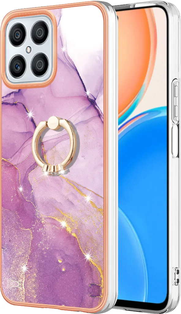 Custodia Glamour Honor X8 4G Marmo Viola: L'Accessorio Must-Have - 1