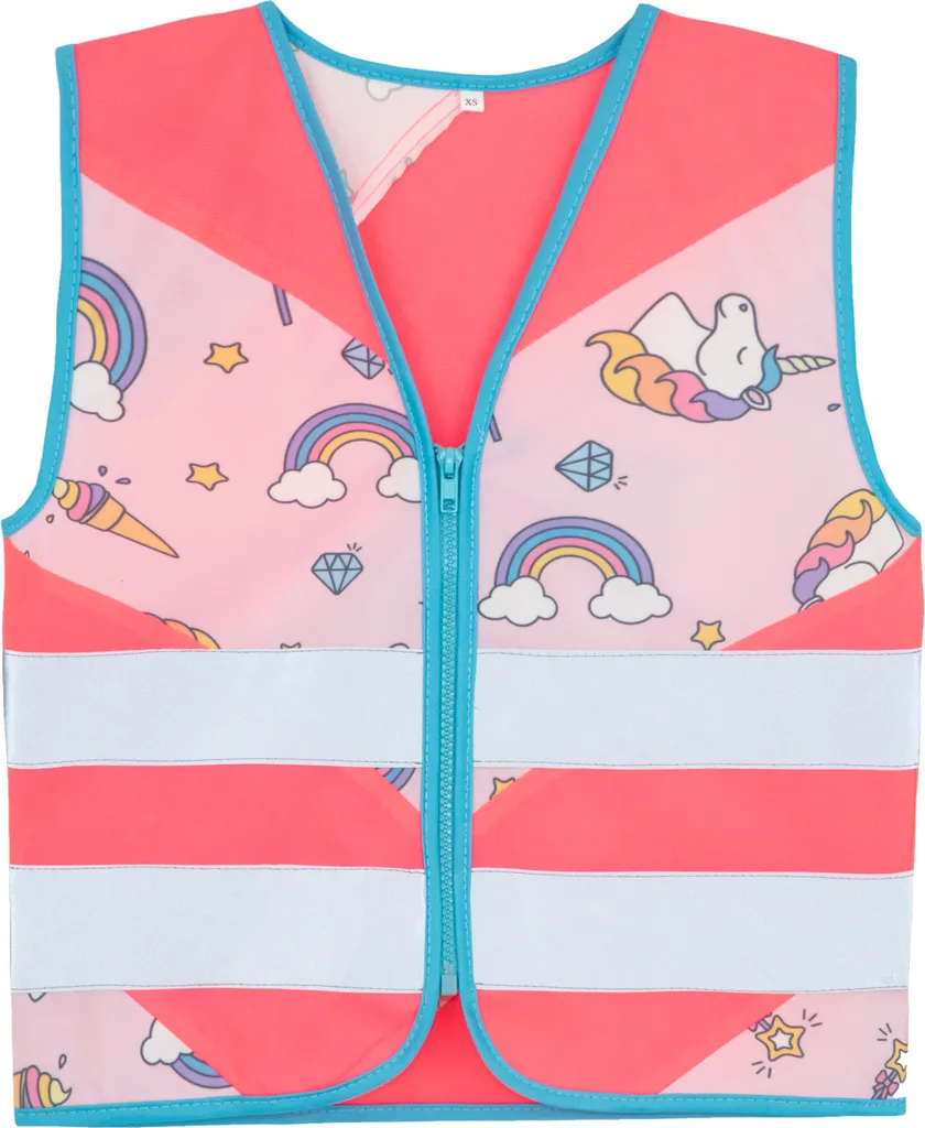 Gilet Alta Visibilità Unicorno Korntex XS - Sicurezza per Bambini Fantasy