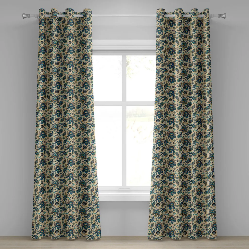 Tenda con Occhielli Paisley ABAKUHAUS: Lusso Vintage 280x245 cm