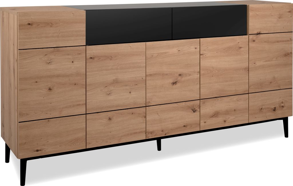 Finori Nola 51A Sideboard Artisan Oak/Schwarz Produktbild 