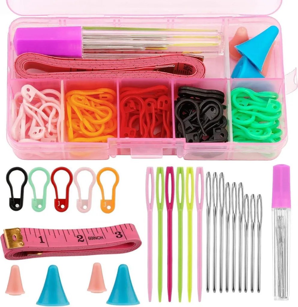 Set de Marqueurs de Maille Multicolores pour Crochet et Tricot 75 Pièces