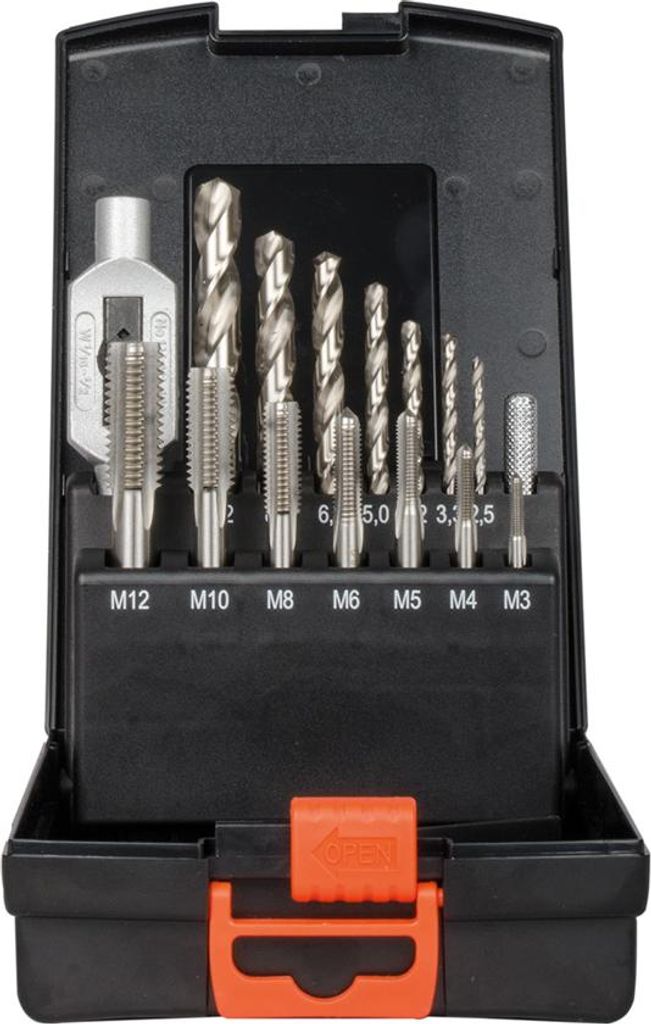 Projahn Kombination Gewindesätze (15-tlg. Einschnitt-Gewindebohrer) 99989