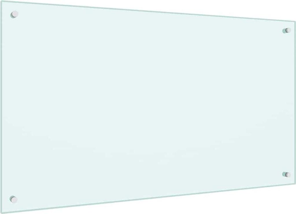 “2026 Modern“ Küchenrückwand 2 pcs - Montage erforderlich - Weiß 100 x 60cm Gehärtetes Glas - Designermöbel 451842 - Küchenersatzteile