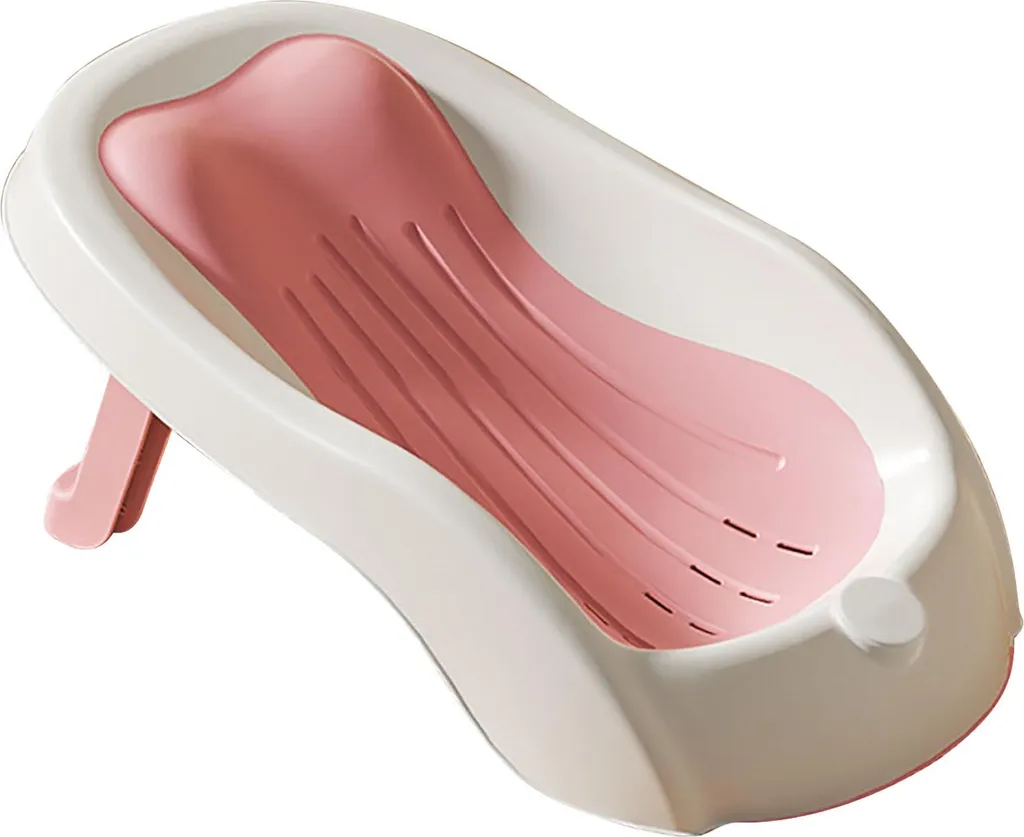 Supporto Bagnetto Neonato Rosa: Sicuro, Antiscivolo e Regolabile in PP-TPE
