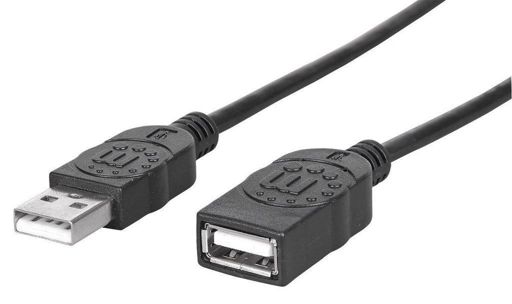 Câble d'extension USB 2.0 MANHATTAN 1m A mâle/femelle Image du produit 