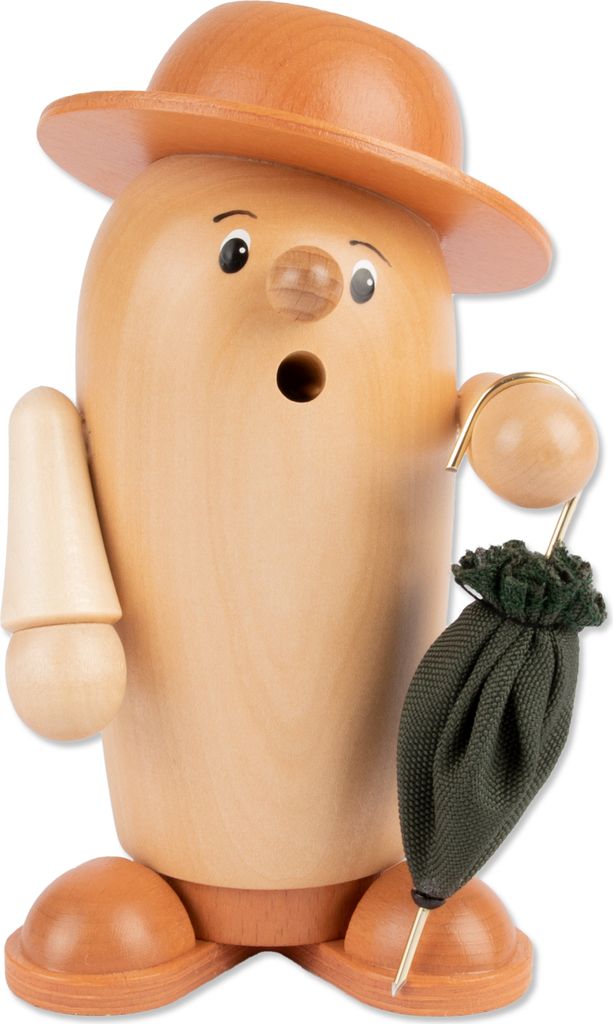 Räuchermann - Rudi mit Schirm 'natur/braun'