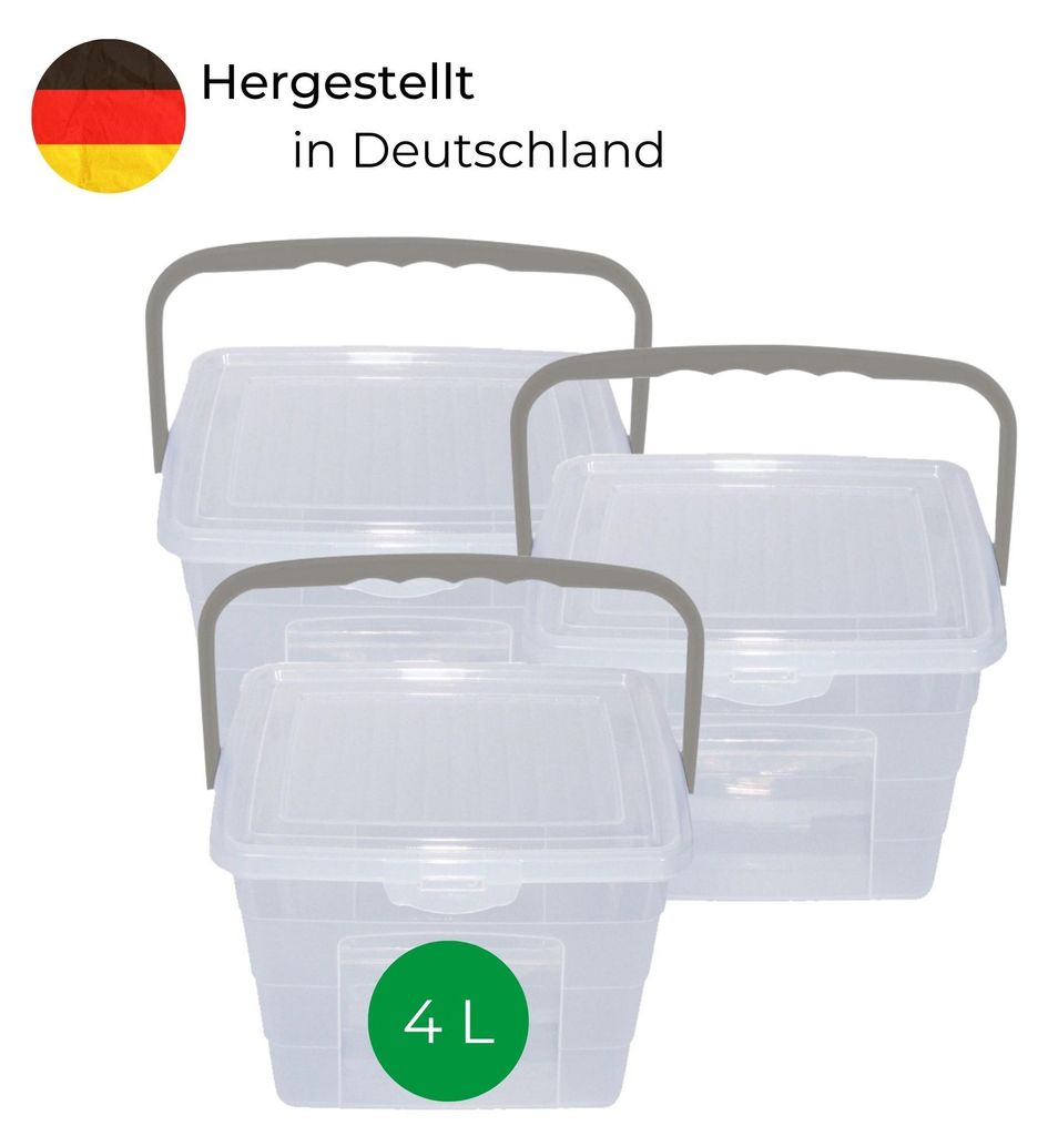 Novaliv wasmiddelbox met deksel, 3 stuks, 4 liter. Productafbeelding 