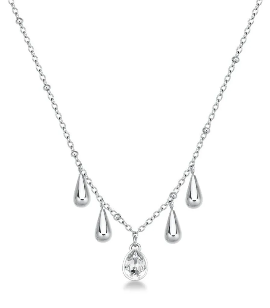 Collier acier femme anti-allergie pendentif Tear Drop