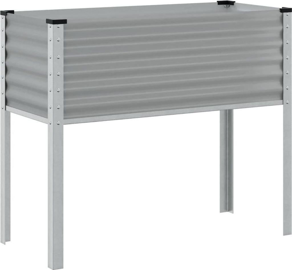 vidaXL Pflanzkübel Grau 100x45x90 cm Stahl Produktbild 
