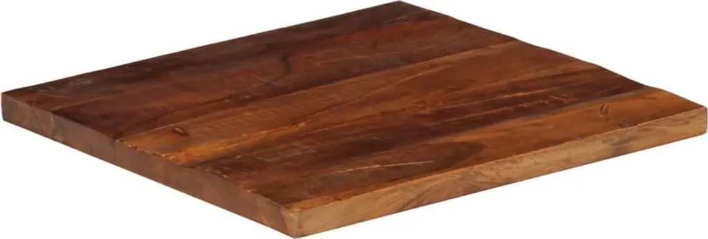 vidaXL Piano d'appoggio 60x60x2,5 cm quadrato in legno massiccio antico