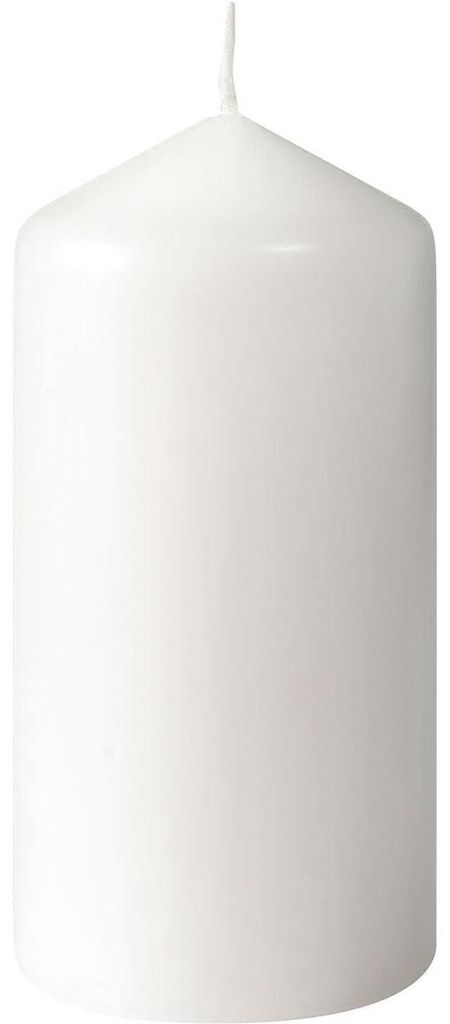 6x Stumpenkerzen, ca. 20h 100 x 50 mm weiß | Packung (10 Stück)