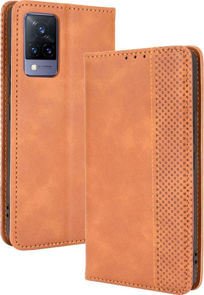 Mobigear Sensation Vivo V21 Hülle Klapphülle Geldbörse - Braun