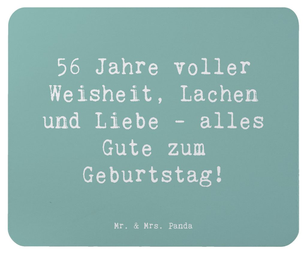 Mr. & Mrs. Panda Mousepad Spruch 56. Geburtstag - Meeresbrise - Geschenk, Happy Birthday, besonderer Anlass, Dankbarkeit, Mauspad, Liebe, Mouse Pad...