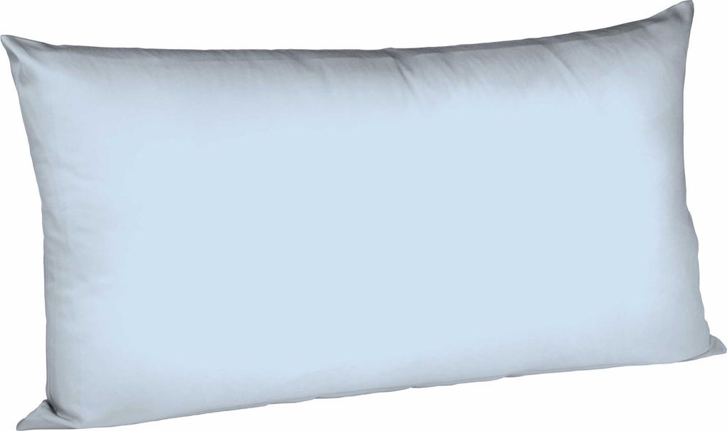 Fleuresse Mako-Satin-Kissenbezug uni colours 6056 bleu Größe 40x80 cm
