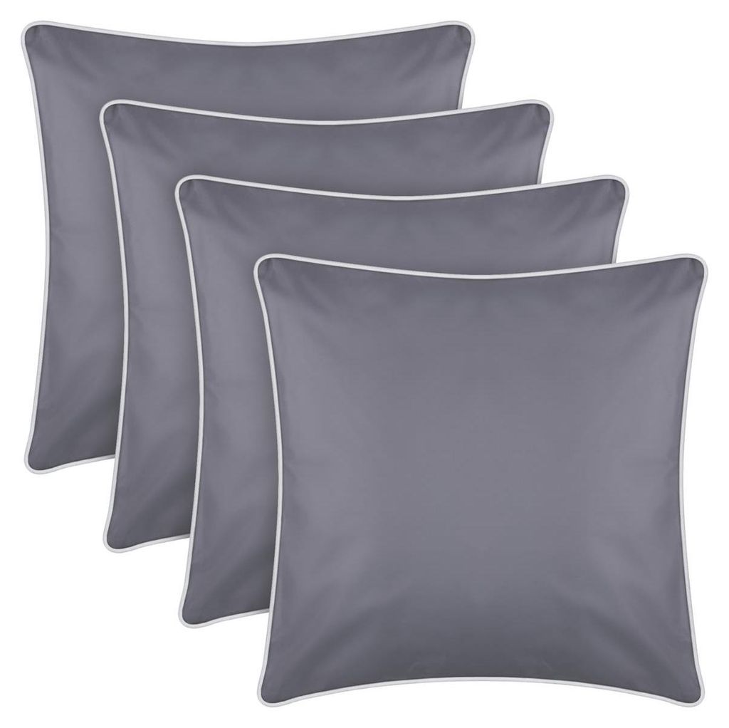 Cojines para exteriores, color gris oscuro con borde Imagen del producto 