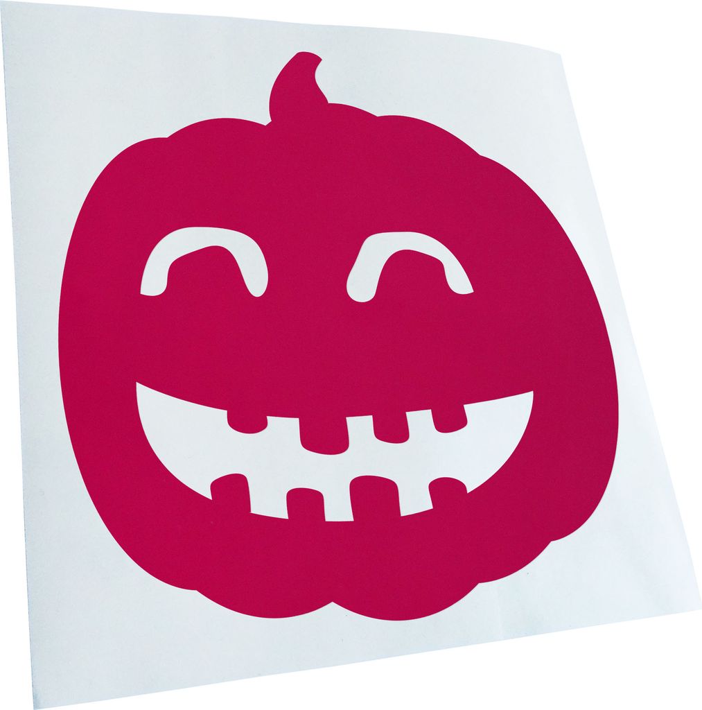 Kiwistar - Autoaufkleber - Happy Kürbis grinsend Horror Heckscheibenaufkleber - Aufkleber für Auto Kfz Fahrrad, LKW, Truck Mofa