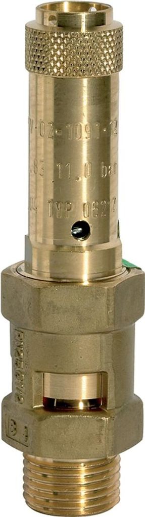 Riegler Sicherheitsventil, Messing, G 1/2, Ansprechdruck 7,3 bar
