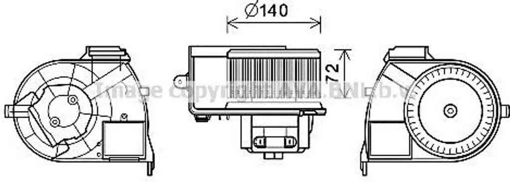 Moteur de ventilateur habitacle pour Kangoo KC FC - Référence RT8617