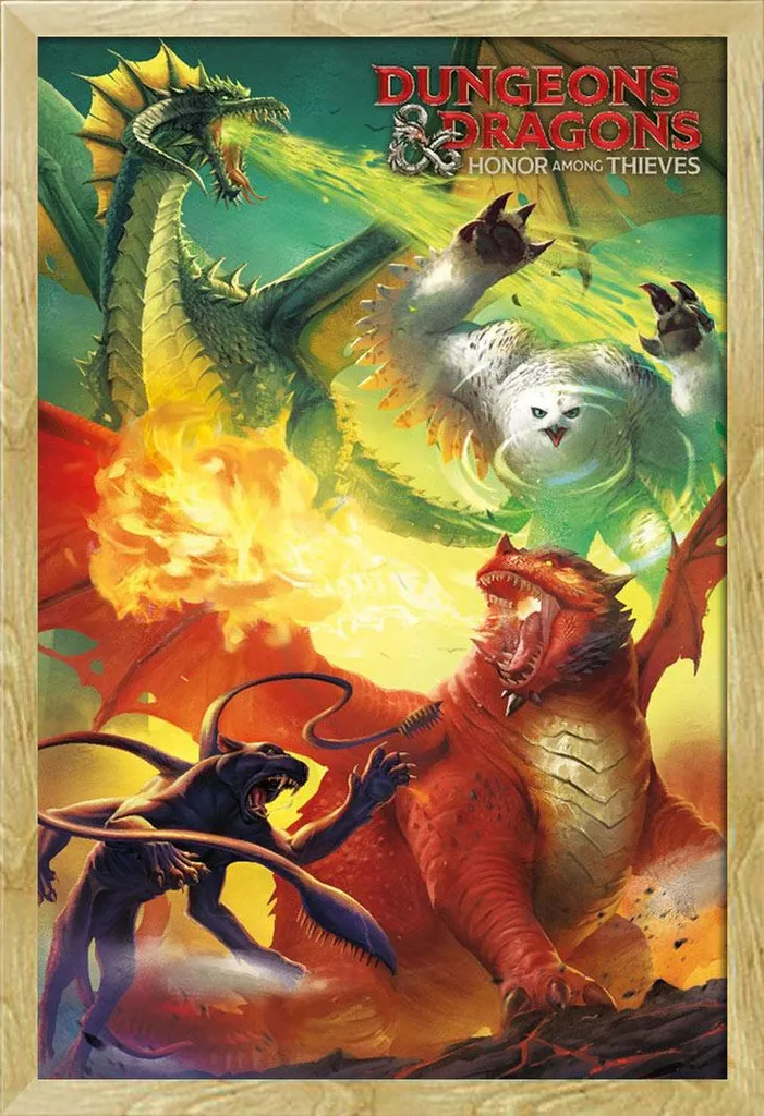 Poster D&D L'onore tra i ladri con Cornice Shinsuke® - Mostri e Draghi