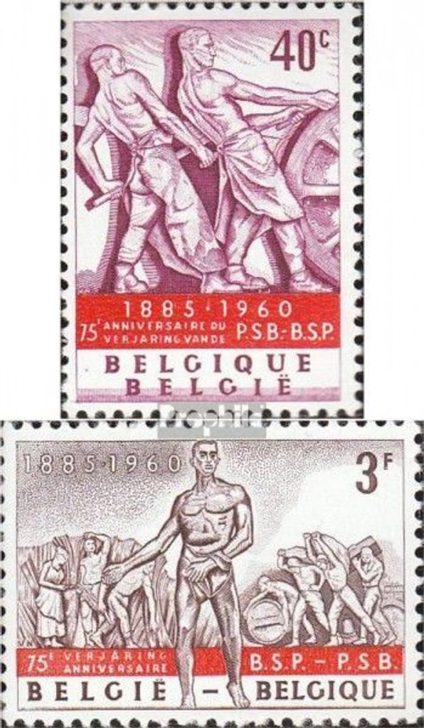 Briefmarken Belgien 1960 Mi 1188-1189 (kompl.Ausg.) Produktbild 