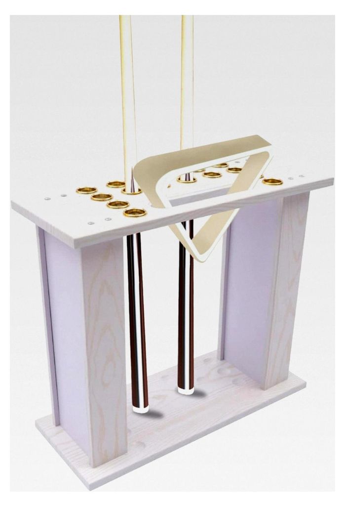 Vertikales 16-Löcher Queue Rack aus Holz für Billard
