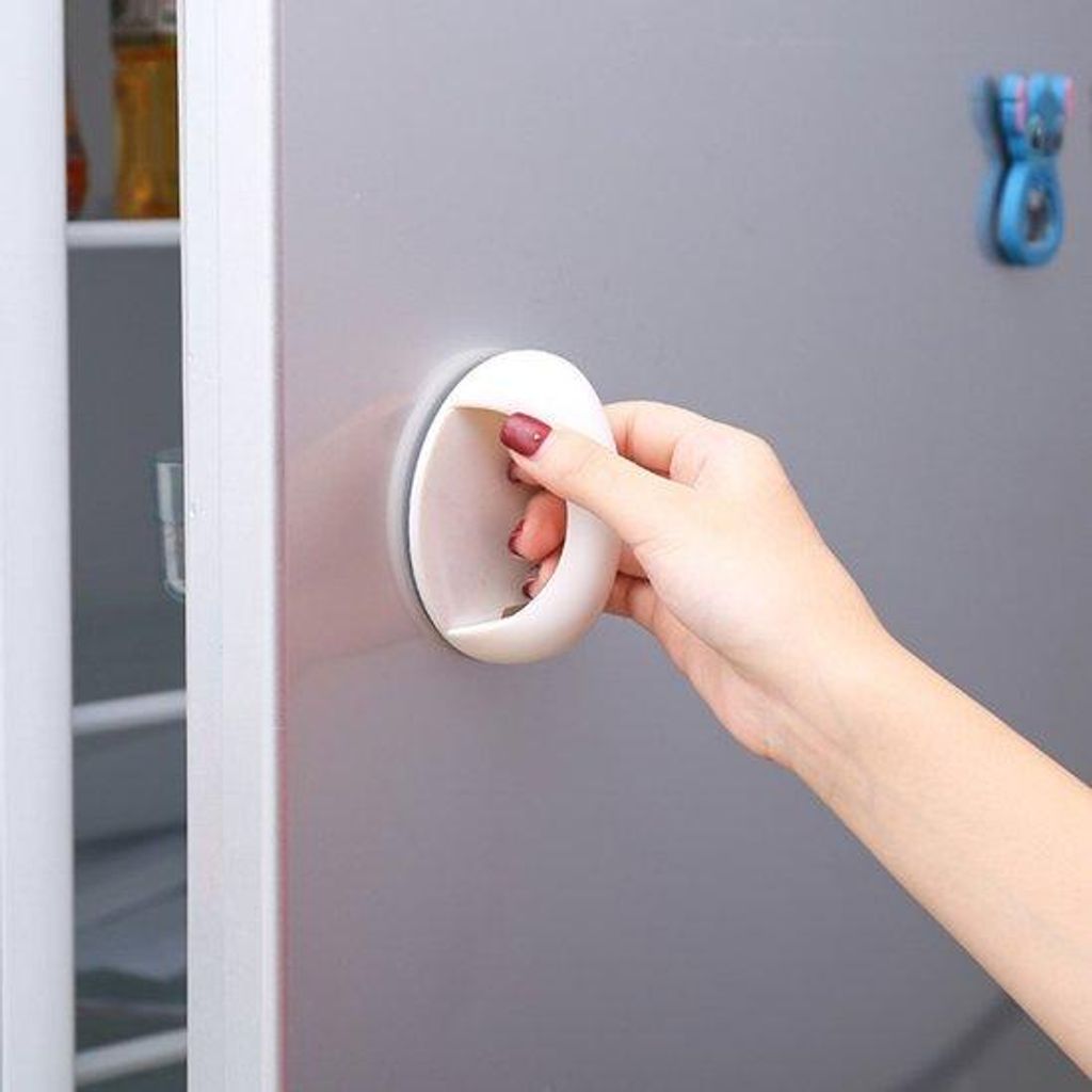 Zwei selbstklebende runde Kunststoff-Handgriffe/Zugknöpfe, multifunktionelle Möbelgriffe für Türen, Fenster, Schränke, Schubladen, Kleiderschr...